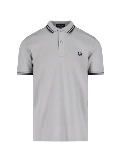 Comme Des Garçons Gray Cotton Polo Shirt With Contrasting Collar In Gray