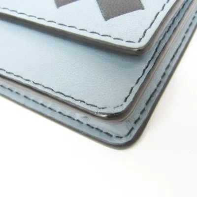 Pre-owned Bottega Veneta Intrecciato Blue Leather Wallet  ()