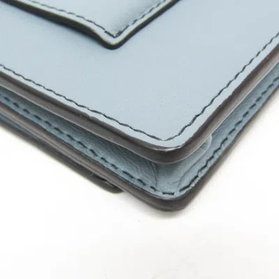 Pre-owned Bottega Veneta Intrecciato Blue Leather Wallet  ()