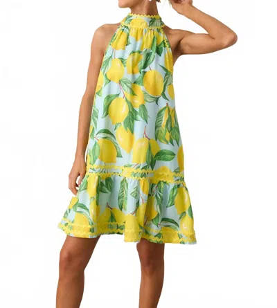 Prosperina Simone Halter Dress In Limoncello
