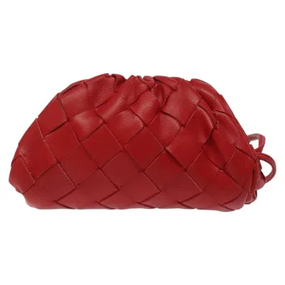 Pre-owned Bottega Veneta Red Leather Clutch Bag ()