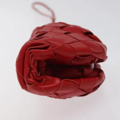 Pre-owned Bottega Veneta Red Leather Clutch Bag ()