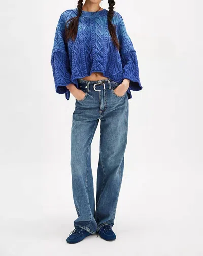 Free People Washed Ashore Sweater In Blue