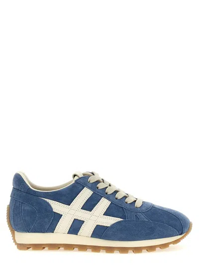 Hogan Blue Suede Leather Sneakers