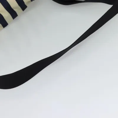 Pre-owned Burberry Black Label White Canvas Shoulder Bag ()