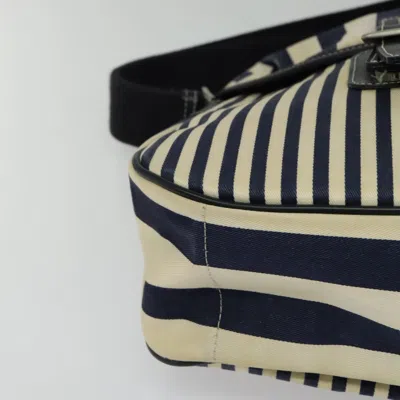 Pre-owned Burberry Black Label White Canvas Shoulder Bag ()