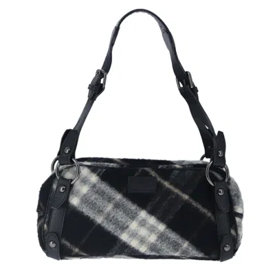Pre-owned Burberry Blue Label Black Wool Shoulder Bag ()