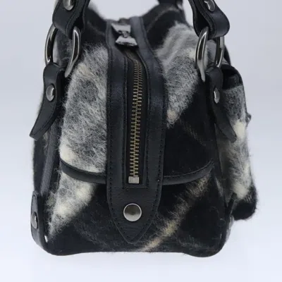 Pre-owned Burberry Blue Label Black Wool Shoulder Bag ()