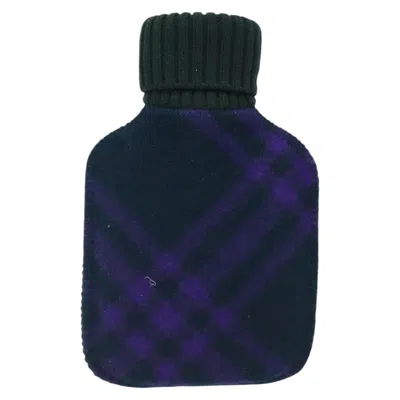 Pre-owned Burberry Check Link Purple Cotton Clutch Bag ()