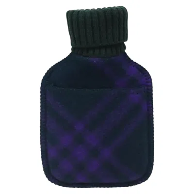 Pre-owned Burberry Check Link Purple Cotton Clutch Bag ()