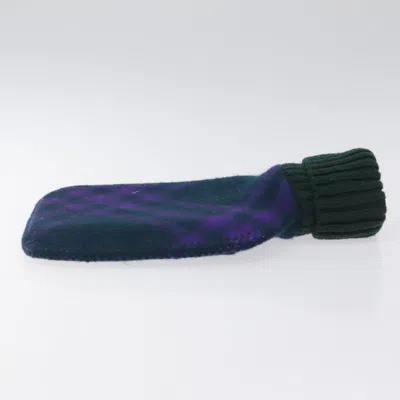 Pre-owned Burberry Check Link Purple Cotton Clutch Bag ()