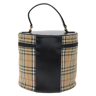 Pre-owned Burberry Nova Check Beige Canvas Clutch Bag ()