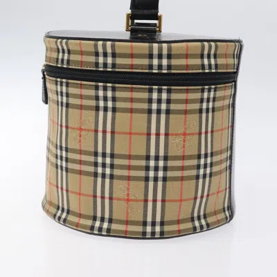 Pre-owned Burberry Nova Check Beige Canvas Clutch Bag ()