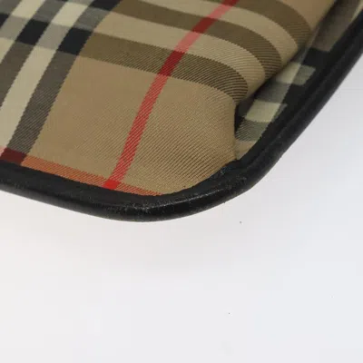 Pre-owned Burberry Nova Check Beige Canvas Clutch Bag ()