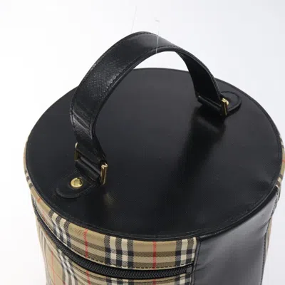 Pre-owned Burberry Nova Check Beige Canvas Clutch Bag ()