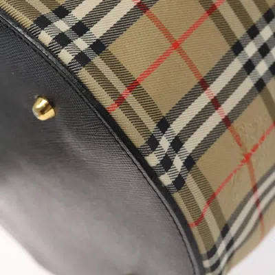 Pre-owned Burberry Nova Check Beige Canvas Clutch Bag ()