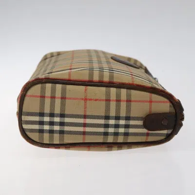 Pre-owned Burberry Nova Check Beige Canvas Clutch Bag ()