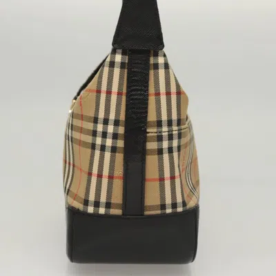 Pre-owned Burberry Nova Check Beige Canvas Shoulder Bag ()