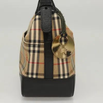 Pre-owned Burberry Nova Check Beige Canvas Shoulder Bag ()