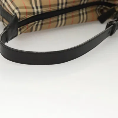 Pre-owned Burberry Nova Check Beige Canvas Shoulder Bag ()