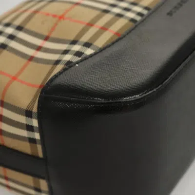 Pre-owned Burberry Nova Check Beige Canvas Shoulder Bag ()