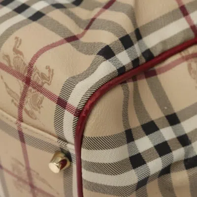 Pre-owned Burberry Nova Check Beige Canvas Shoulder Bag ()