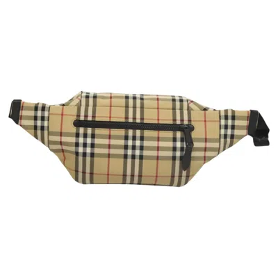 Pre-owned Burberry Nova Check Beige Canvas Shoulder Bag ()