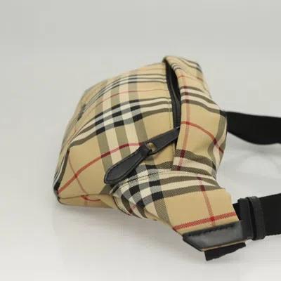 Pre-owned Burberry Nova Check Beige Canvas Shoulder Bag ()