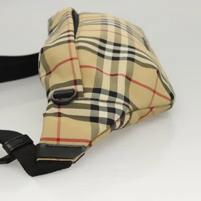 Pre-owned Burberry Nova Check Beige Canvas Shoulder Bag ()
