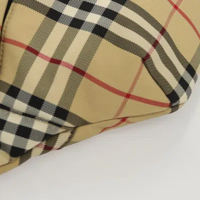 Pre-owned Burberry Nova Check Beige Canvas Shoulder Bag ()