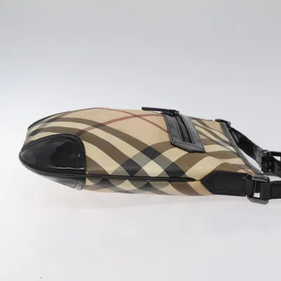 Pre-owned Burberry Nova Check Beige Canvas Shoulder Bag ()