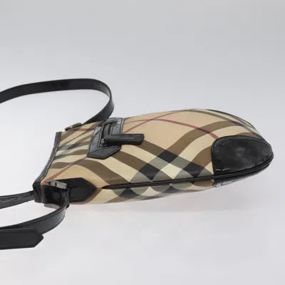 Pre-owned Burberry Nova Check Beige Canvas Shoulder Bag ()