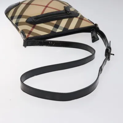 Pre-owned Burberry Nova Check Beige Canvas Shoulder Bag ()