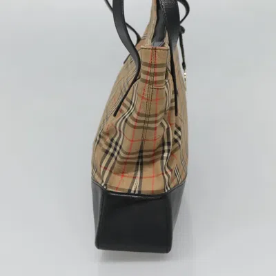 Pre-owned Burberry Nova Check Beige Canvas Tote Bag ()