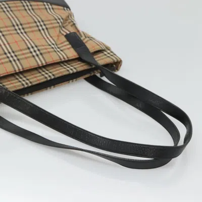 Pre-owned Burberry Nova Check Beige Canvas Tote Bag ()