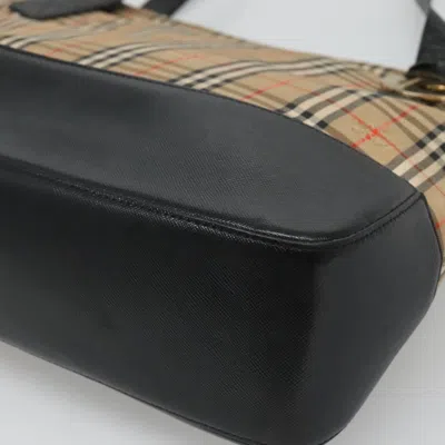 Pre-owned Burberry Nova Check Beige Canvas Tote Bag ()