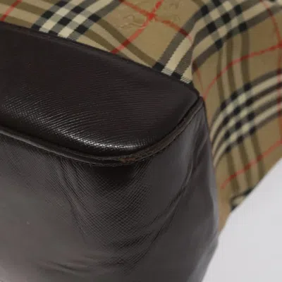 Pre-owned Burberry Nova Check Beige Canvas Tote Bag ()