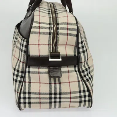 Pre-owned Burberry Nova Check Beige Nylon Travel Bag ()