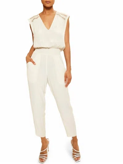Ramy Brook Bristol Sleeveless Jumpsuit In Jute In White