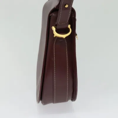 Pre-owned Cartier Must De  Burgundy Leather Shoulder Bag ()