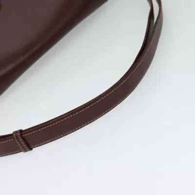 Pre-owned Cartier Must De  Burgundy Leather Shoulder Bag ()