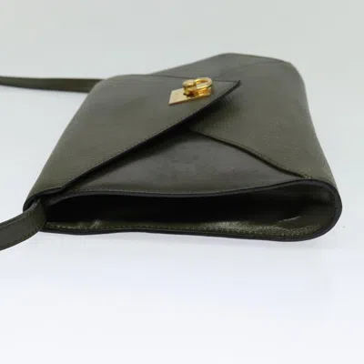 Pre-owned Celine Céline Khaki Leather Shoulder Bag ()