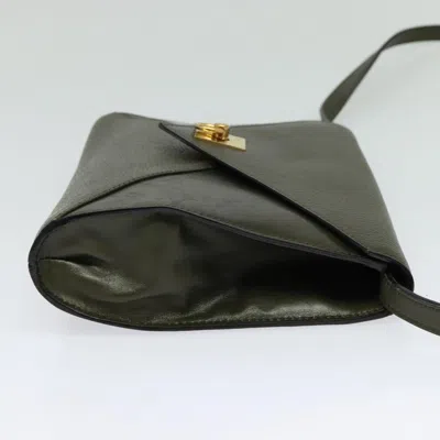 Pre-owned Celine Céline Khaki Leather Shoulder Bag ()