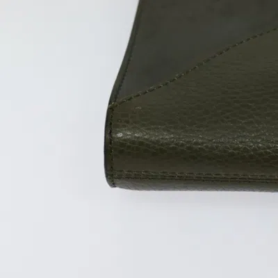 Pre-owned Celine Céline Khaki Leather Shoulder Bag ()