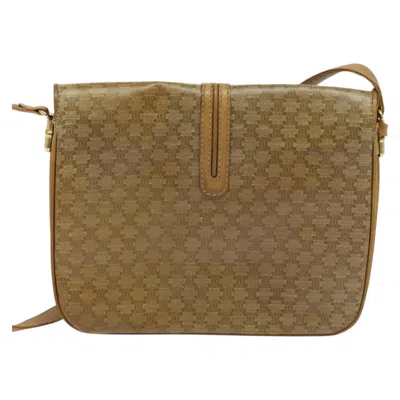Pre-owned Celine Céline Macadam Beige Synthetic Shoulder Bag ()