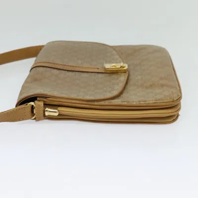 Pre-owned Celine Céline Macadam Beige Synthetic Shoulder Bag ()