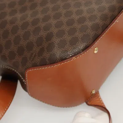 Pre-owned Celine Céline Macadam Brown Canvas Backpack Bag ()