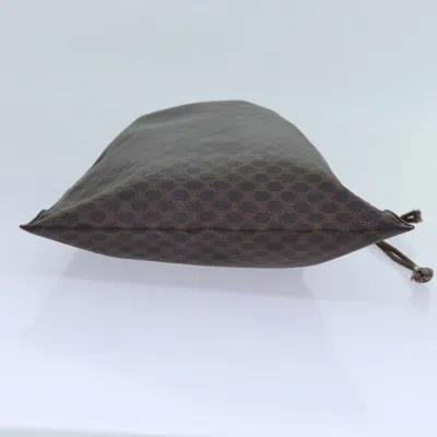 Pre-owned Celine Céline Macadam Brown Canvas Clutch Bag ()