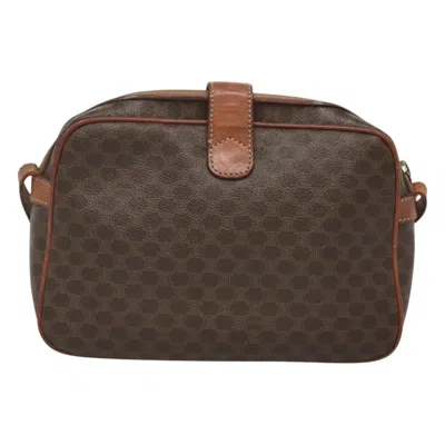Pre-owned Celine Céline Macadam Brown Canvas Shoulder Bag ()