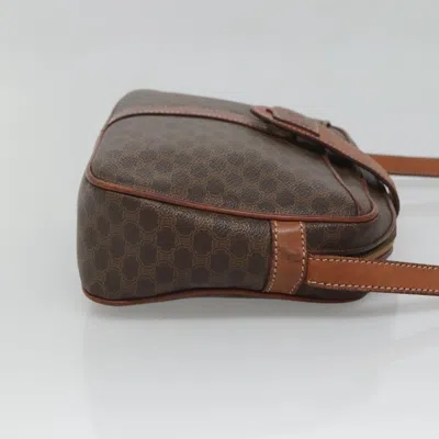 Pre-owned Celine Céline Macadam Brown Canvas Shoulder Bag ()